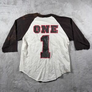 Vintage Metallica Raglan Baseball Tee Brown White 3/4 Sleeve Shirt Mens Medium